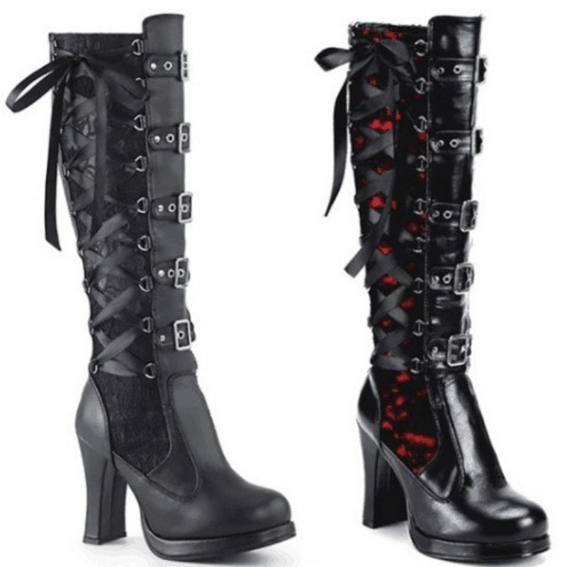 Crossfit Ladies - Punk Gothic Style Women's Knee High