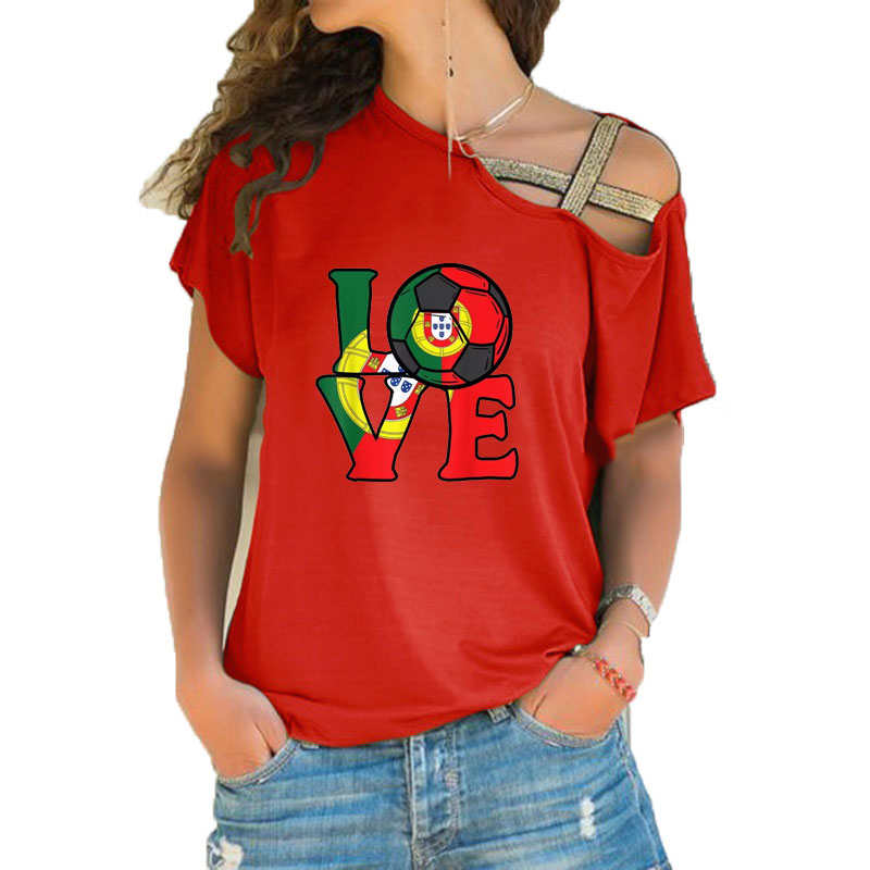 Women Loose Slash Neck T Shirt - Crossfit Accessories 评论和价格