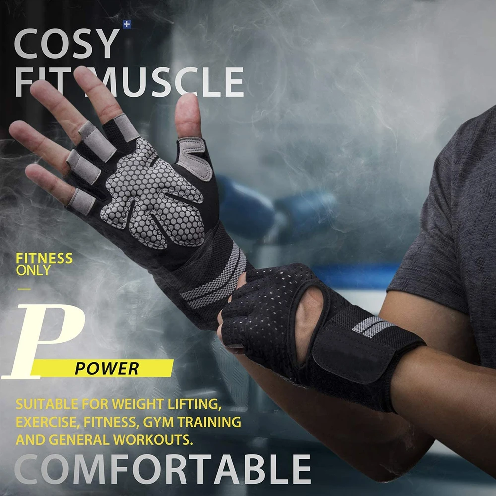 1Pair Half Finger Gym Fitness  - Crossfit Accessories 评论和价格
