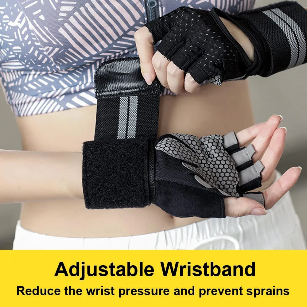 1Pair Half Finger Gym Fitness  - Crossfit Accessories 评论和价格